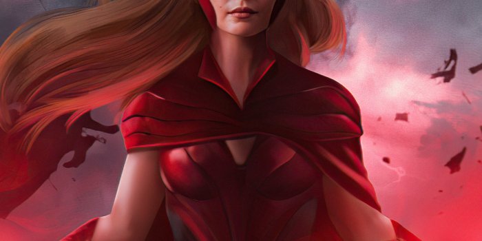 1224x1224 Desktop wallpaper the scarlet witch, wanda vision, 2021, fan art, hd image,  picture, background, 751c3b