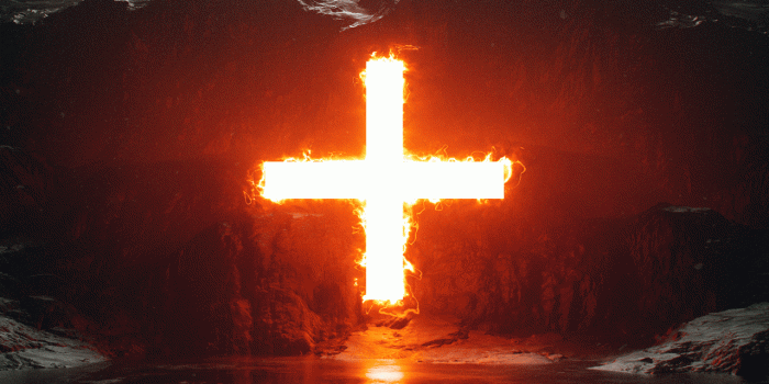 1280x1600 Fire Cross Wallpapers