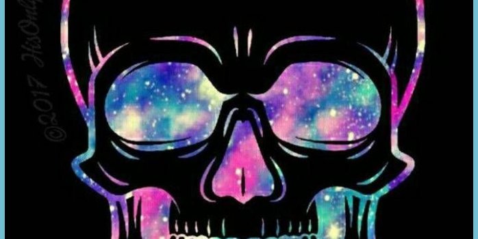 698x1241 Skull With Crown Wallpapers On WallpaperDog - Galaxy Skull Wallpaper | Neat