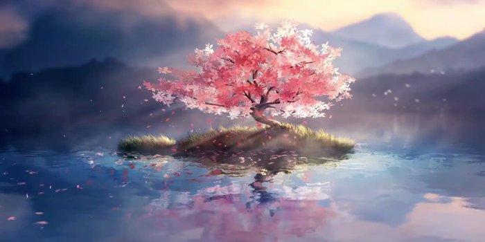 1920x1080 Lone Cherry Blossom Tree Live Wallpaper - WallpaperWaifu