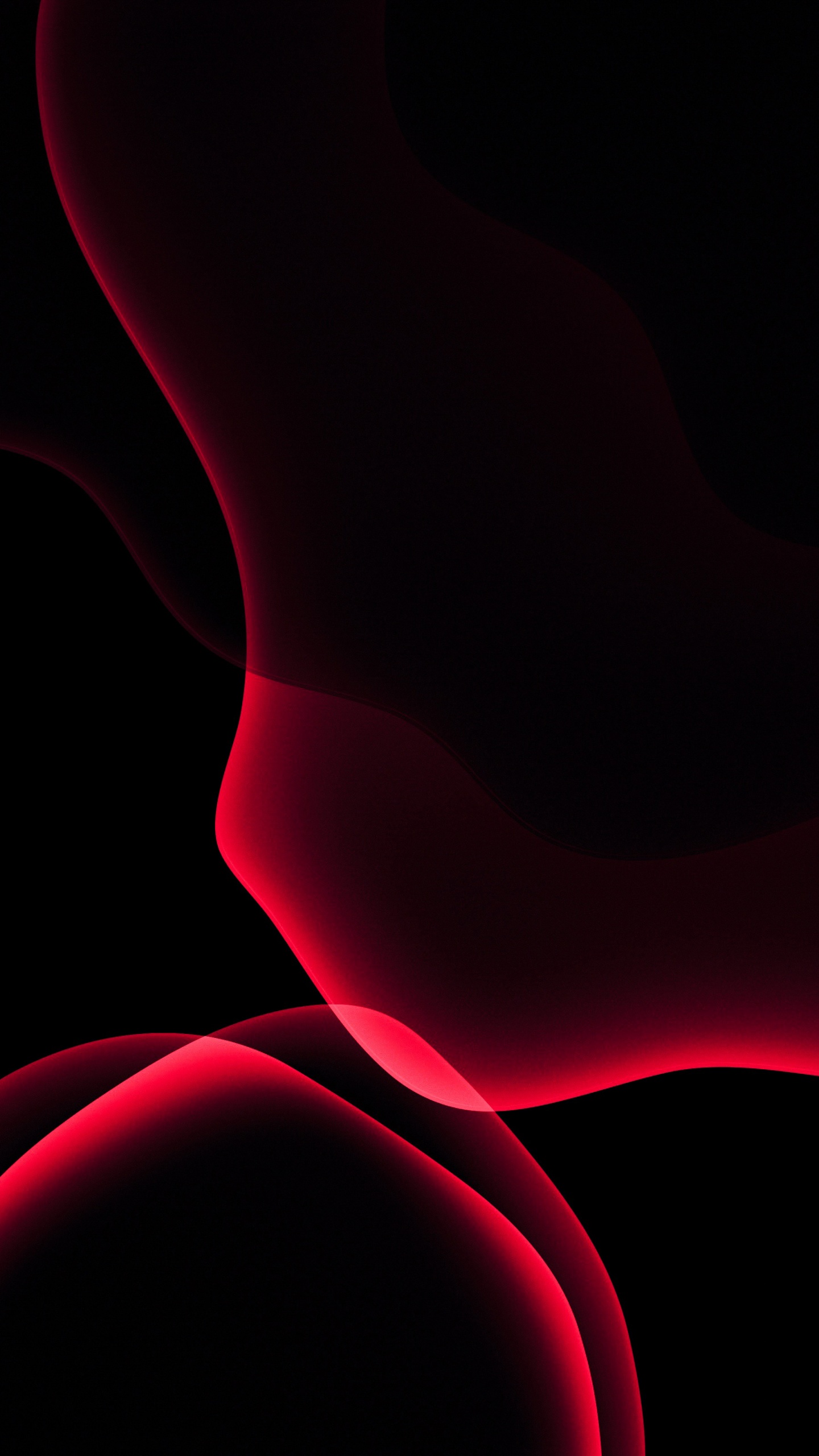 1440x2560 iOS 13 Wallpaper 4K, Stock, iPadOS, Red, Black background, AMOLED, HD,  Abstract, #799