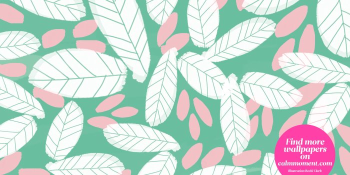 2821x1763 Download free illustrated leaf wallpaper for your phone, computer or iPad  designed by Becki Clark - Calm Moment
