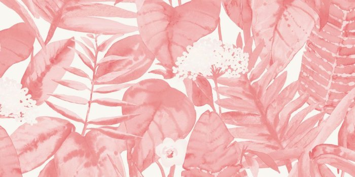 1000x1000 Tropical Pink Leaves Removable Wallpaper - Shop Online