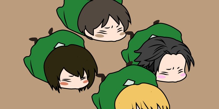 1920x3887 ArtStation - Attack on Titan chibi free wallpapers, Flat bunnyy