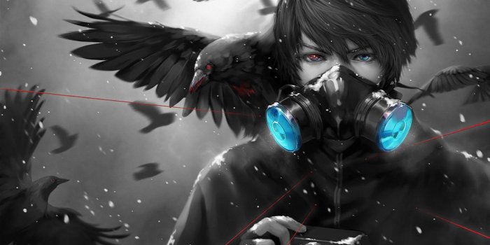 1920x1080 Desktop Wallpaper Anime Boy, Dark, Mask, Crows, Art, Hd Image, Picture,  Background, 5c349c