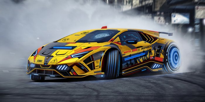5120x2880 Lambo Tron Drifting 5k Wallpaper,HD Cars Wallpapers,4k Wallpapers,Images, Backgrounds,Photos and Pictures