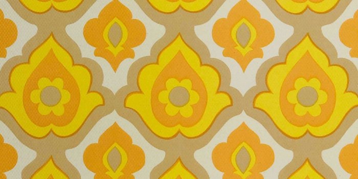 1600x2134 Vintage Wallpapers - Online Shop | 1970s Vintage Yellow Geometric…