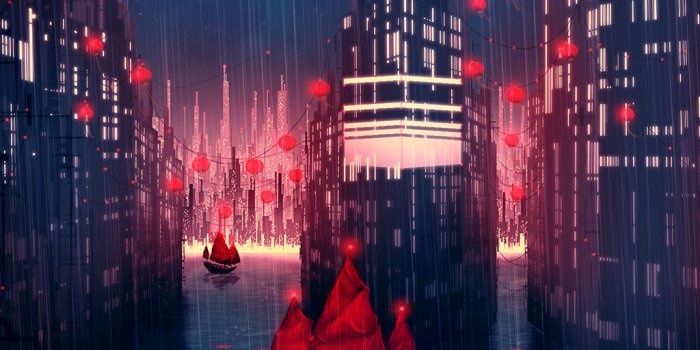 1024x1024 Anime City Wallpaper Ipad - 1024x1024 Wallpaper - teahub.io