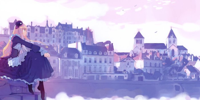 2560x1600 Beautiful Anime City wallpaper | 2560x1600 | #14714