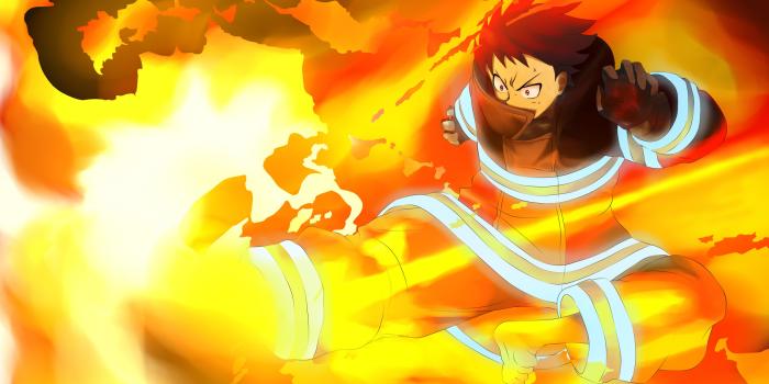 2560x1440 Fire Force Shinra Kusakabe Jumping On Fire HD Anime Wallpapers | HD  Wallpapers | ID #44524