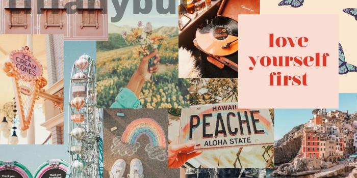 1280x800 Custom laptop desktop aesthetic collage wallpaper background by Tiffanybui  | Fiverr