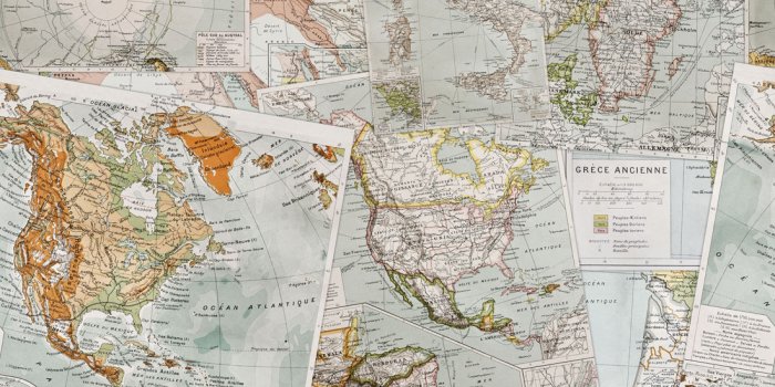 1100x1318 Vintage French Maps Wallpaper • Contemporary • Milton & King