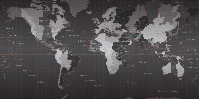 2800x1897 Black And White Map Wallpaper