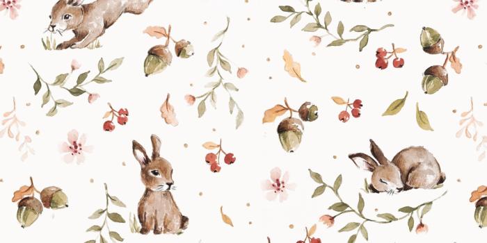 1200x1200 Happy Rabbits Wallpaper - Dekornik.com Wallstickers And Wallpapers Online  Store