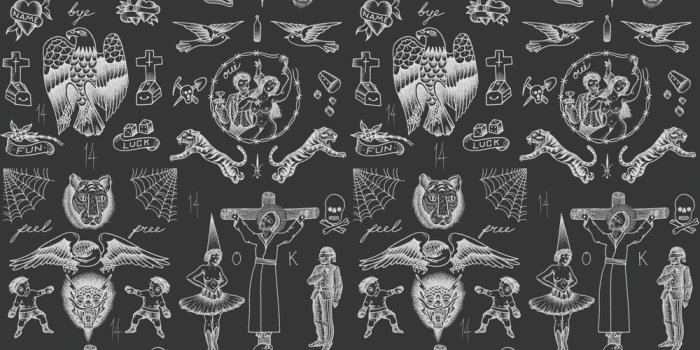 1000x1000 SAMPLE - Tattoo Flash Wallpaper by Feathr - CuriousEgg