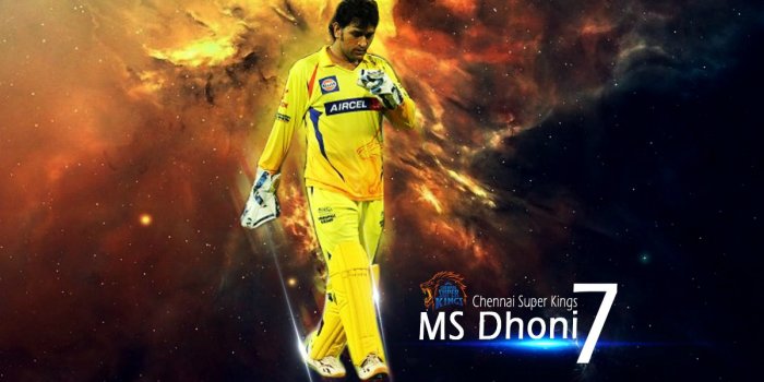 1200x667 MS Dhoni in Chennai Super Kings Jersey