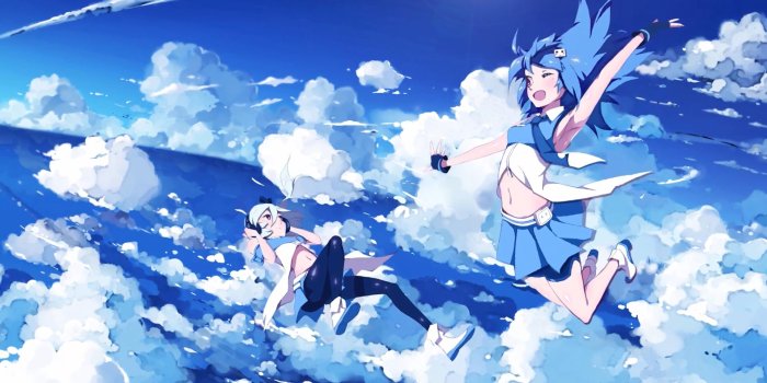 1920x1080 Bilibili2333 Anime Girls Live Wallpaper - Two Anime Girls Falling From The  Sky - 1920x1080 - Download HD Wallpaper - WallpaperTip