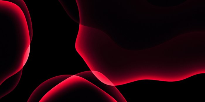 2880x1800 iOS 13 Wallpaper 4K, Stock, iPadOS, Red, Black background, AMOLED, HD,  Abstract, #799