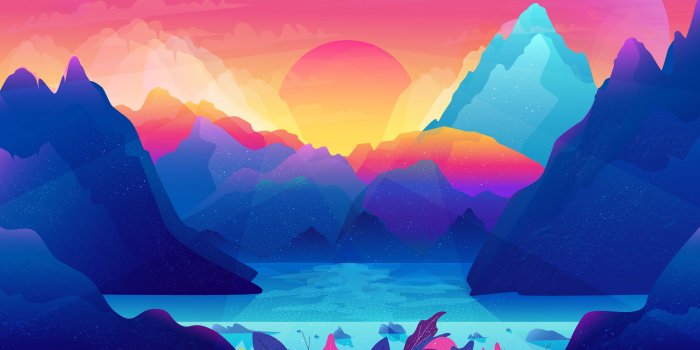 3840x2160 Colorful Landscape Illustration 4K wallpaper