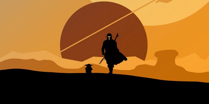 1366x768 Download 1366x768 wallpaper 2020, the mandalorian and yoda, minimal,  silhouette, artwork, tablet, laptop, 1366x768 hd image, background, 24513