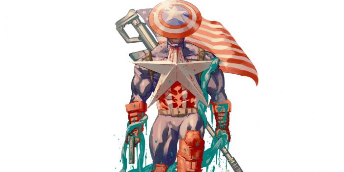 1333x750 Wallpaper Chainsaw Man Captain America, Captain America, Chainsaw Man, Fire  Punch, Sleeve, Background - Download Free Image