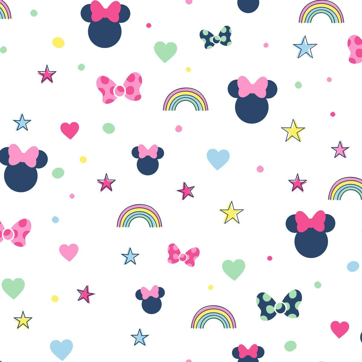 1200x1200 York Wallcoverings DI0991 Disney Minnie Mouse Rainbow Wallpaper Pink - -  Amazon.com