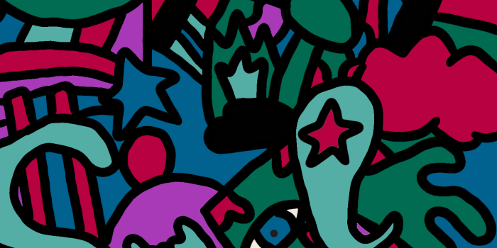 1440x3040 Doodle Collage Galaxy S10 Hole-Punch Wallpaper