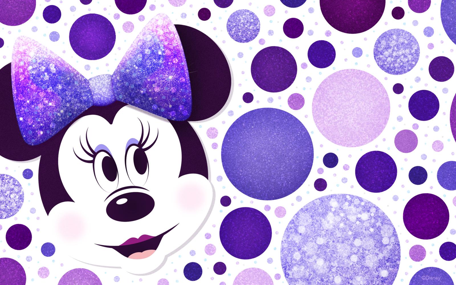 2880x1800 Minnie Mouse Purple Polka Dots Wallpaper – Desktop/iPad | Disney Parks Blog