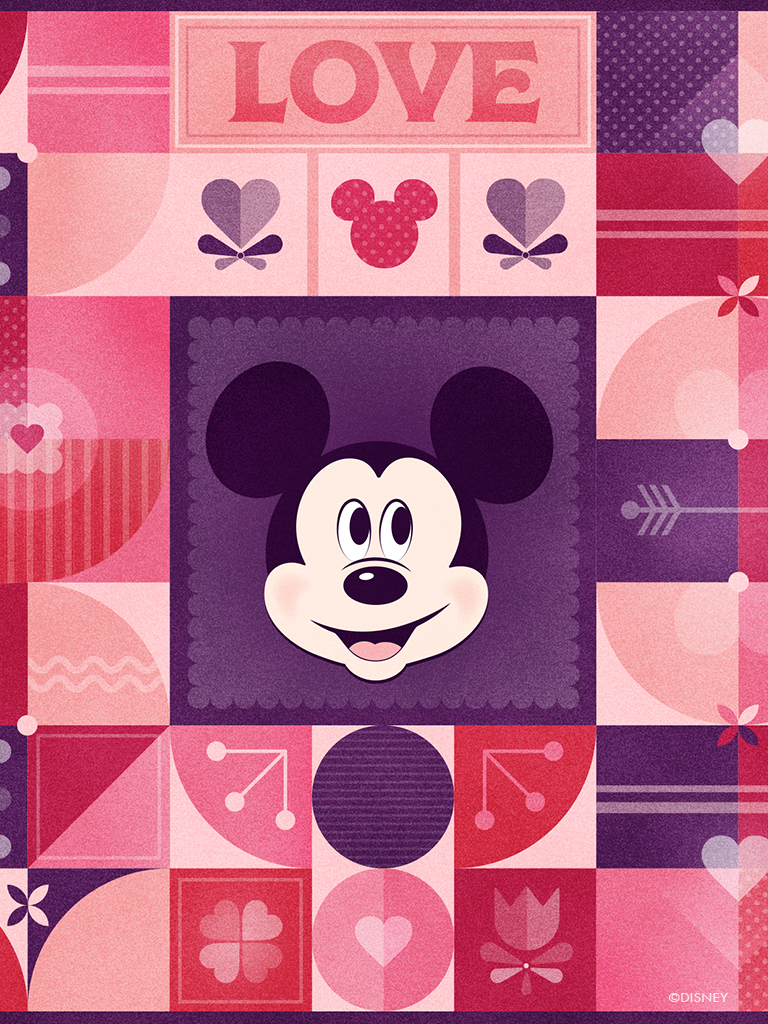 768x1024 2020 Mickey Mouse & Minnie Mouse Valentine's Day Wallpaper – iPhone/Android  | Disney Parks Blog