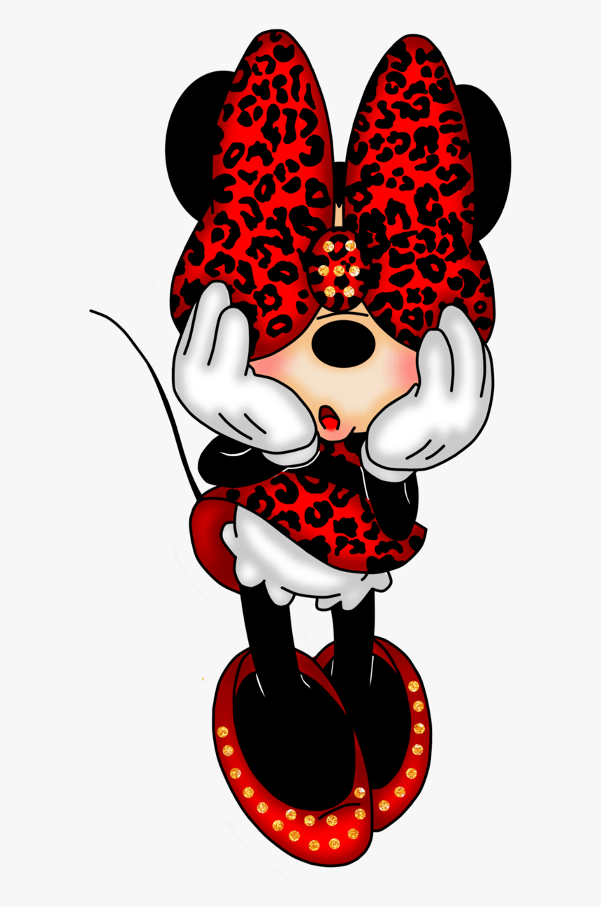 860x1297 Minnie Mouse Mickey Mouse Desktop Wallpaper Clip Art - Minnie Mouse Animal  Print, HD Png Download - kindpng