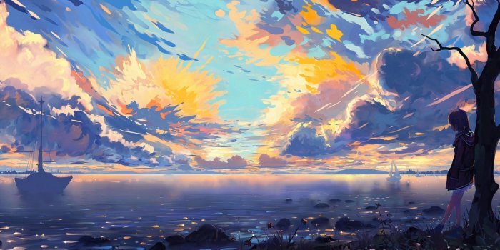 2560x1600 Cute Anime Landscape Wallpapers