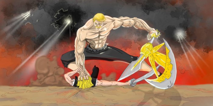 1920x1080 Escanor vs Meliodas HD Wallpaper | Background Image | 1920x1080