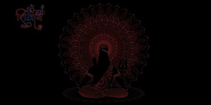 2560x1440 Lord Shiva Wallpaper 4K, AMOLED, Black background, Illustration,  Black/Dark, #4950