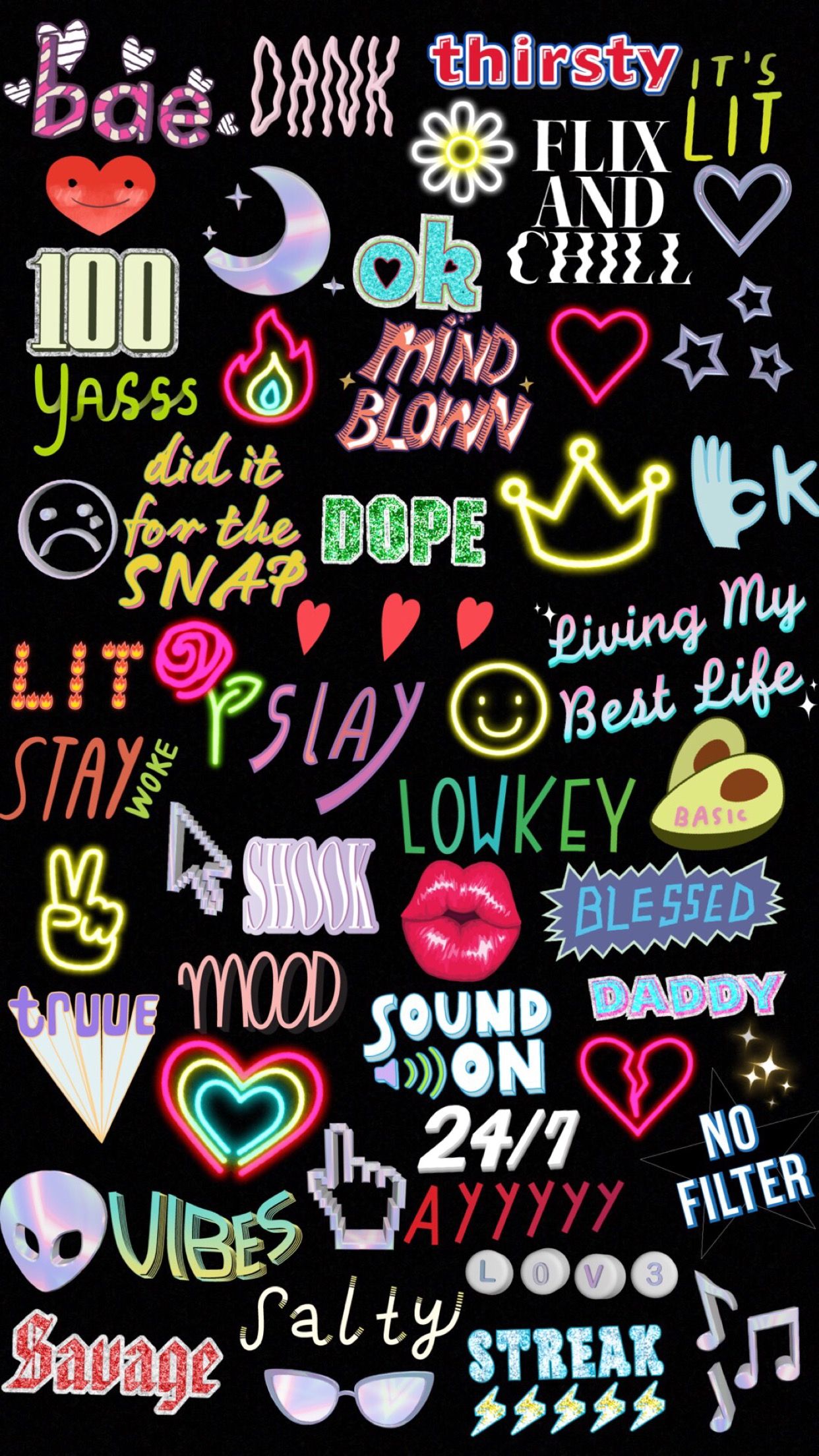 1242x2208 Aesthetic Attitude Cute Edit Wallpapers