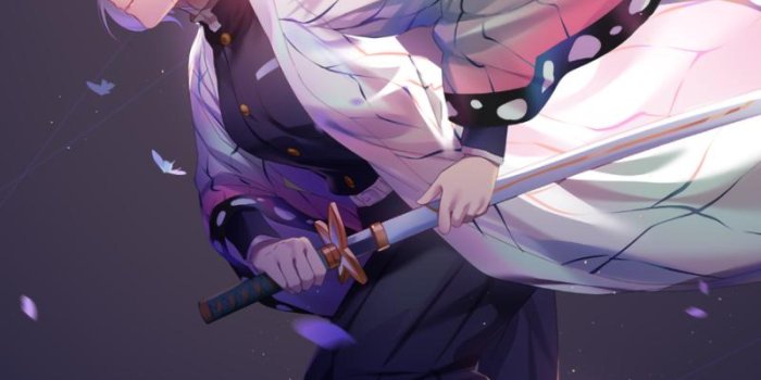 800x1280 Demon Slayer - Shinobu's butterflies and Purple Wisteria flowers HD  wallpaper download