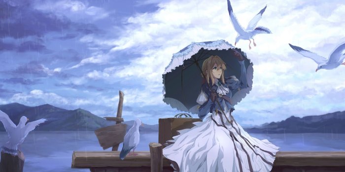 1280x720 Violet Evergarden - Rain [wallpaper]