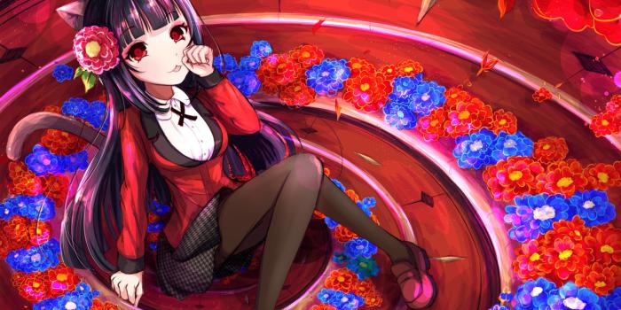 1280x720 Yumeko Jabami With Flower HD Kakegurui Wallpapers | HD Wallpapers | ID  #54516