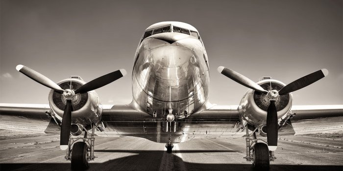 1366x820 Vintage Plane Wallpaper Mural | Marmalade Art