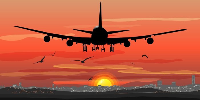 1920x1080 Desktop Wallpaper Silhouette, Airplane, Sunset, Art, Hd Image, Picture,  Background, 73c888