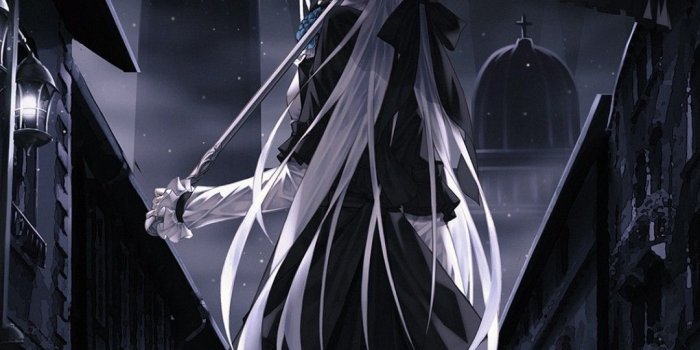1080x2160 Black Anime Girl Wallpapers