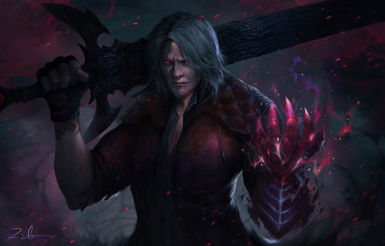 1332x850 Wallpaper the demon, male, Dante, Devil May Cry 5 images for desktop,  section игры - download