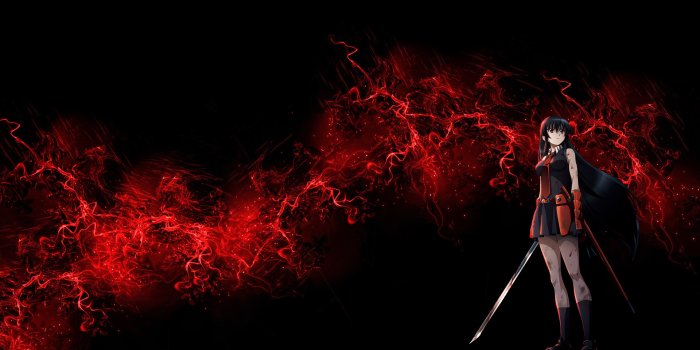 1920x1080 69+ Red and Black Anime