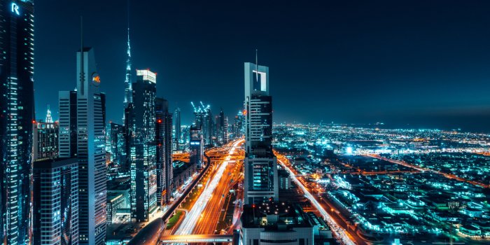 1366x768 Download 1366x768 wallpaper dubai, city, buildings, cityscape, night,  tablet, laptop, 1366x768 hd image, background, 5105