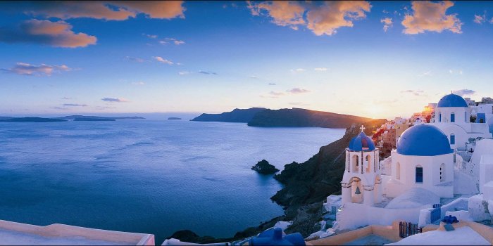 3232x1129 30+ Santorini Greece Wallpapers: HD, 4K, 5K for PC and Mobile | Download  free images for iPhone, Android