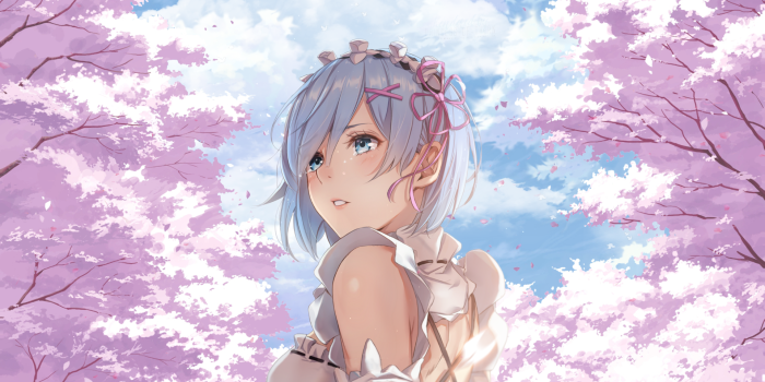 1920x1045 Rem Blossom ReZero Kara Hajimeru Isekai Seikatsu - anime live wallpaper  [DOWNLOAD FREE] #30147