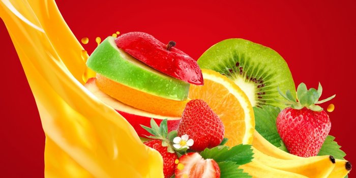 1920x1080 Wallpaper apple, banana, strawberry, orange, juice, Food #812