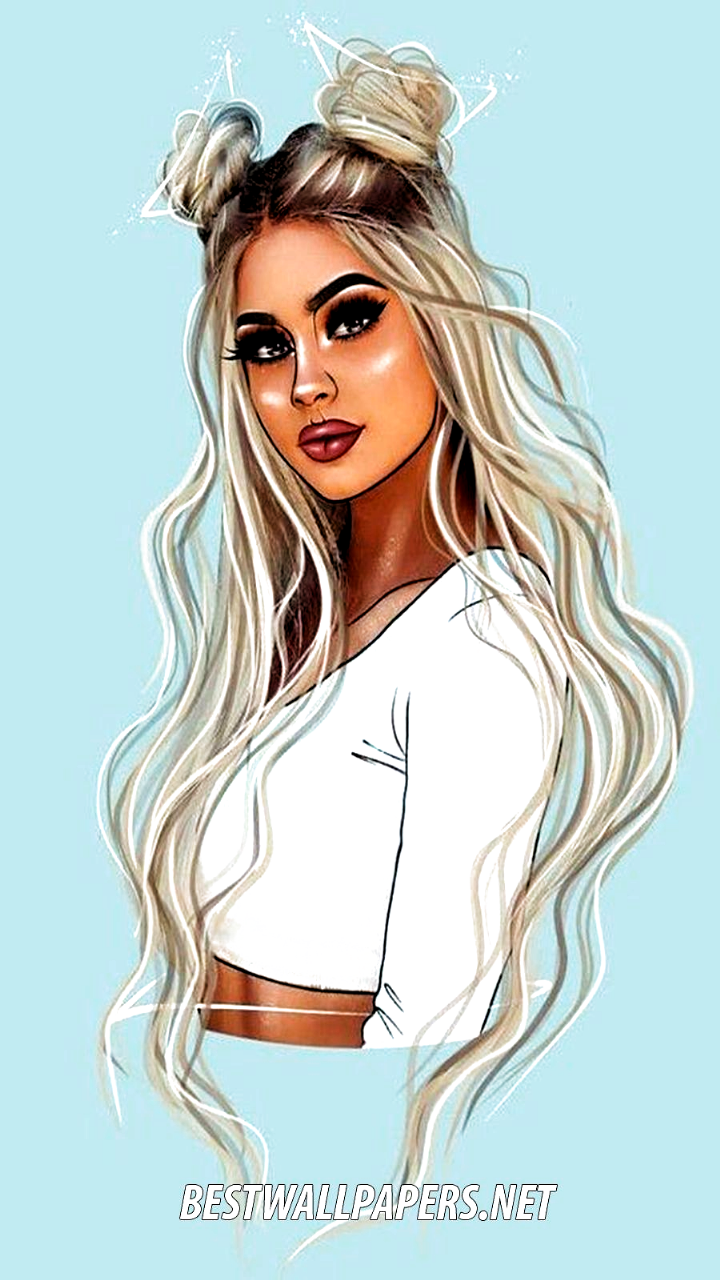 720x1280 Pin on wallpapers hd | Girly drawings, Girl cartoon, Girly art