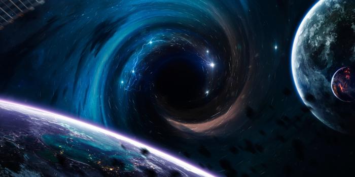 3440x1440 Black hole Wallpaper 4K, Planets, Horizon, Asteroids, Stars, Spirals,  Space, #2477