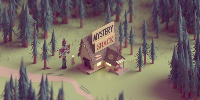 2880x1800 Download 2880x1800 wallpaper house, forest, tv show, gravity falls, mac pro  retaia image, background, 19354