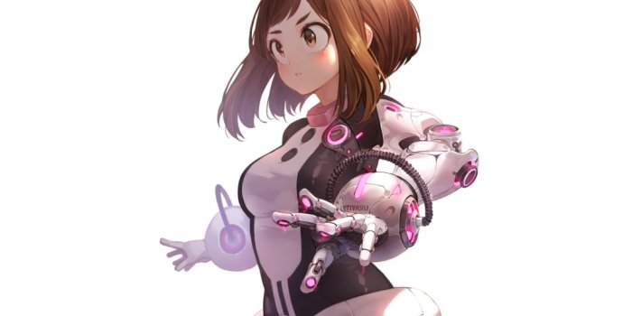1024x768 Desktop wallpaper ochako uraraka, armour suit, anime girl, hd image,  picture, background, 41942f